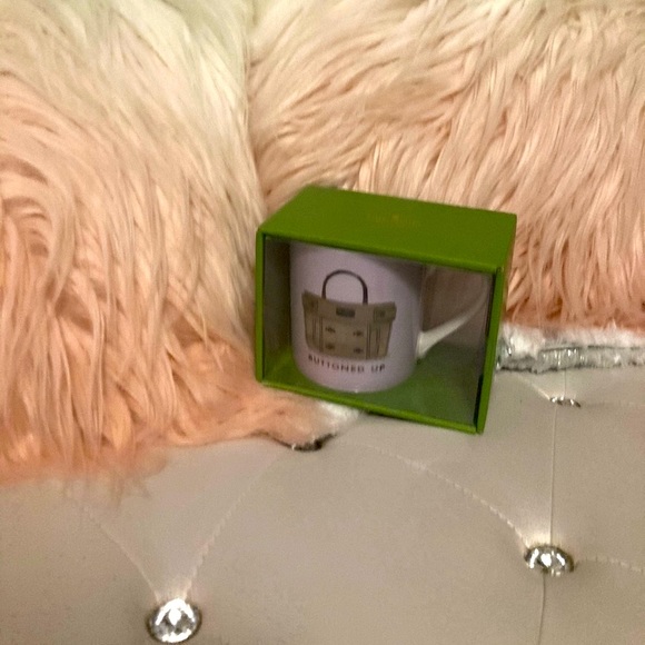 Kate Spade Pink Buttoned Up 12oz Mug - Picture 2 of 8